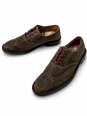 Penguin Brown Wingtip Brogue Oxford Dress Shoes Mens Fits Size 9 Heritagecore